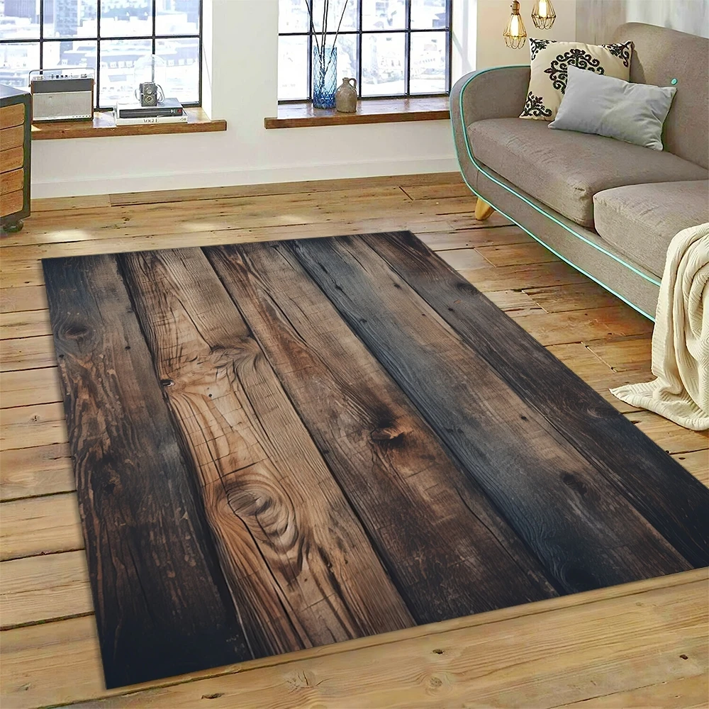 Color 3D Wood Grain Lines Rug  - 3D Printing Online Service review and price