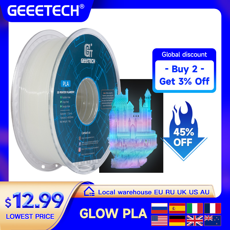 GEEETECH Glow PLA 1.75mm 1kg G - 3D Printing Nylon review and price